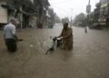 In Lahore, low-lying areas were submerged due to heavy rain for six hours