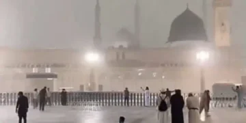 Heavy rainfall and hailstorm lash Madinah Munawwarah