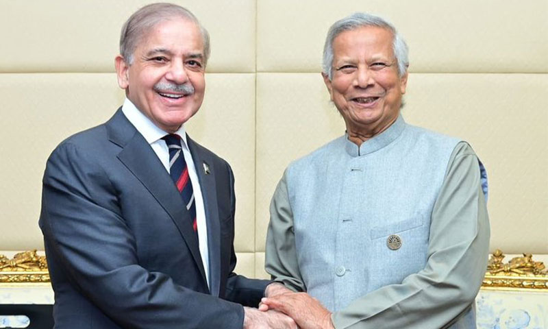 Meeting between the Prime Minister of Pakistan and Chief Adviser of Bangladesh — PakAlerts.net: Sansani Nahi, Srif Khabar — Your go-to digital hub for Breaking News, Analysis, Stories from Pakistan and around the World. Stay informed, Stay connected. Meeting between the Prime Minister of Pakistan and Chief Adviser of Bangladesh