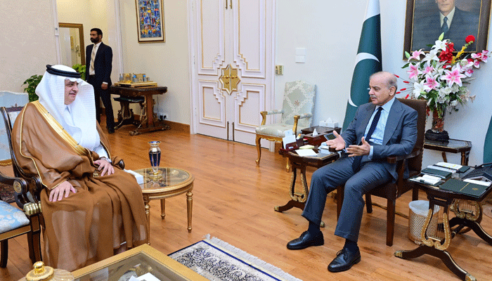 Prime Minister Shehbaz Sharif Meets Saudi Envoy, Discusses Bilateral Ties and Regional Peace