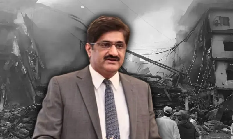 Sindh Chief Minister Says Government Will Compensate Losses Caused by Gul Plaza Fire