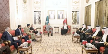 Prime Minister Shehbaz Sharif Meets Emir of Qatar in Doha, Agrees to Elevate Economic Partnership to Strategic Level — PakAlerts.net: Sansani Nahi, Srif Khabar — Your go-to digital hub for Breaking News, Analysis, Stories from Pakistan and around the World. Stay informed, Stay connected. Prime Minister Shehbaz Sharif Meets Emir of Qatar in Doha, Agrees to Elevate Economic Partnership to Strategic Level