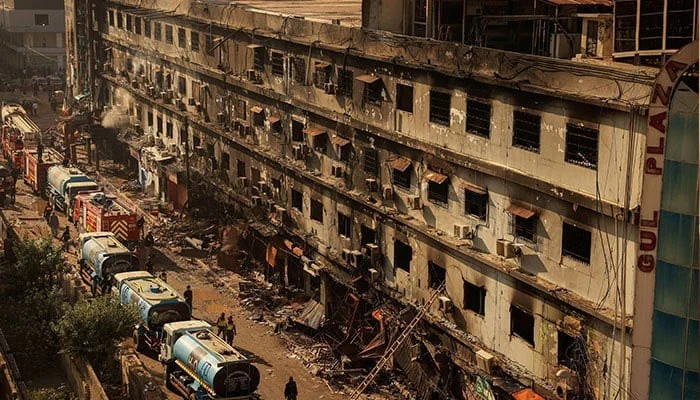 Police Hold Union Officials Responsible in Gul Plaza Fire Case — PakAlerts.net: Sansani Nahi, Srif Khabar — Your go-to digital hub for Breaking News, Analysis, Stories from Pakistan and around the World. Stay informed, Stay connected. Police Hold Union Officials Responsible in Gul Plaza Fire Case