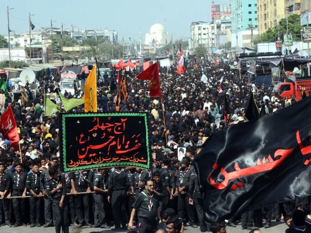 Processions held across Pakistan on the occasion of Hazrat Imam Hussain's chehlum — PakAlerts.net: Sansani Nahi, Srif Khabar — Your go-to digital hub for Breaking News, Analysis, Stories from Pakistan and around the World. Stay informed, Stay connected. Processions held across Pakistan on the occasion of Hazrat Imam Hussain’s chehlum