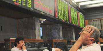 پاکستان اسٹاک ایکسچینج میں کاروبار کے آغاز پر منفی رجحان