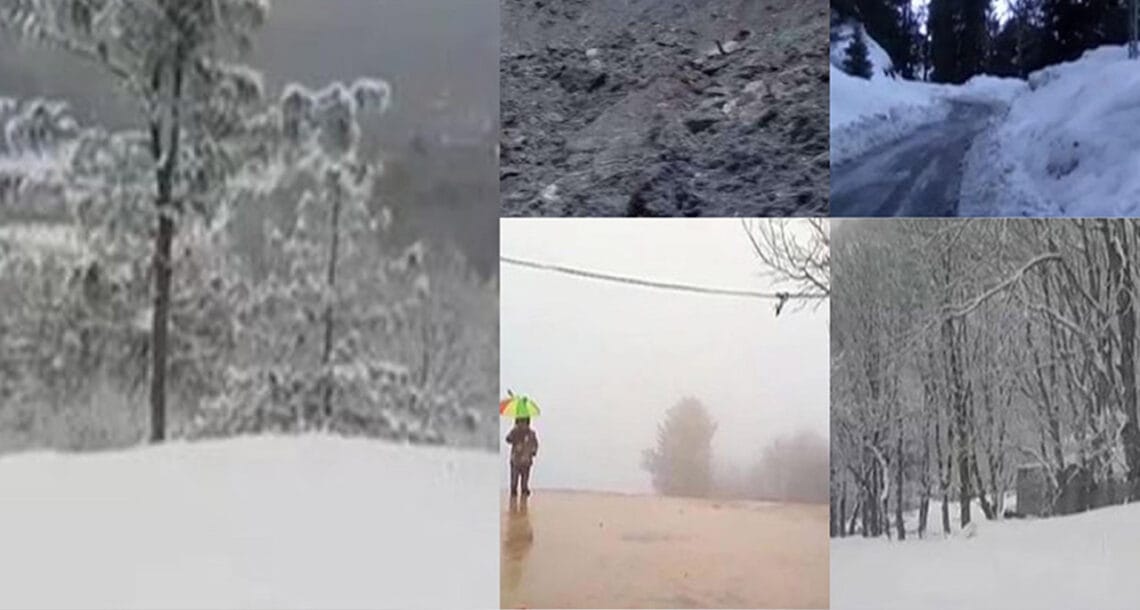 ملک کے بیشتر علاقوں میں برفباری اور بارش سے موسم خوشگوار