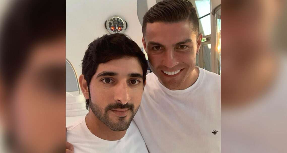 دبئی ولی عہد کی معروف فٹبالر کرسٹیانو رونالڈو کے ساتھ لی گئی تصویر وائرل