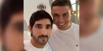 دبئی ولی عہد کی معروف فٹبالر کرسٹیانو رونالڈو کے ساتھ لی گئی تصویر وائرل