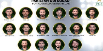 پاکستان کا آسٹریلیا کے خلاف ون ڈے سیریرز  کے لیے  ٹیم کا اعلان