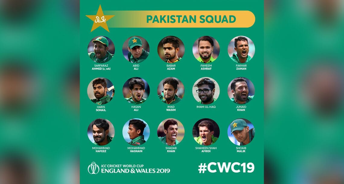 پاکستان کا دورہ انگلینڈ اور ورلڈ کپ 2019 کے لیے ٹیم کا اعلان