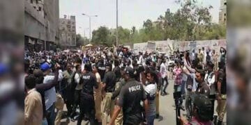 کراچی میں  سندھ بھرکی نرسز کا احتجاج  چوتھے روز بھی جاری