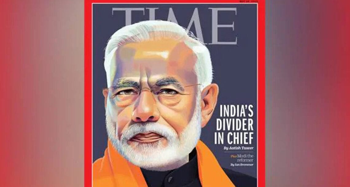 امریکی جریدے ٹائمز نے مودی کو بھارت کی تقسیم کا ذمہ دار ٹھرادیا