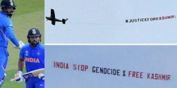 ورلڈ کپ میچ کے دوران کشمیر کے لیے بینرز لہرا دیے گئے، بی سی سی آئی کی آئی سی سی کو شکایت