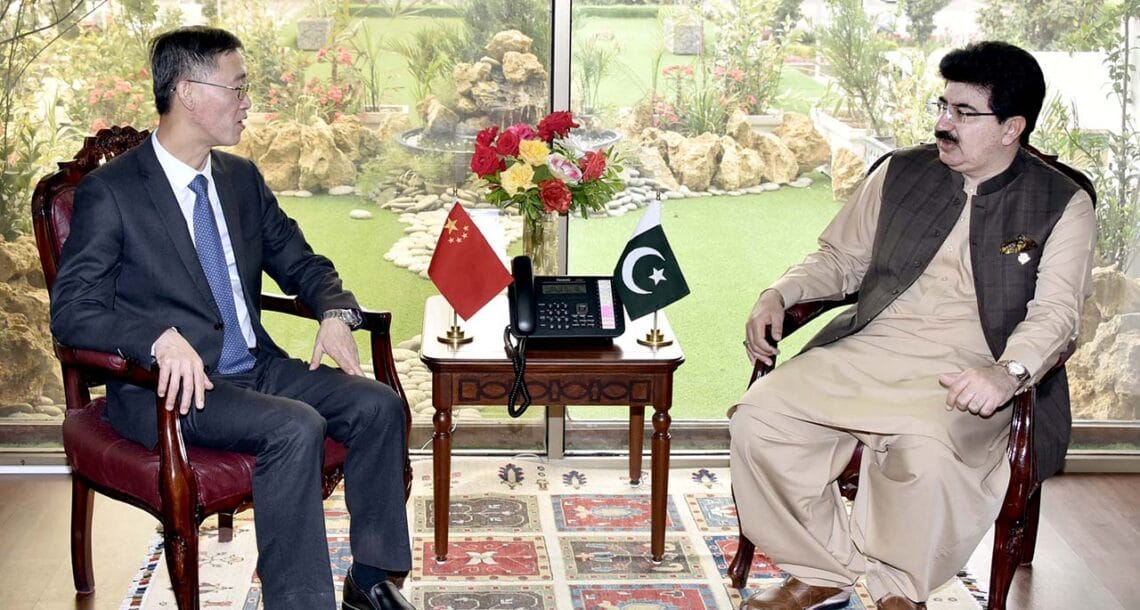 چینی سفیر کی چیئرمین سینیٹ سے ملاقات، مسئلہ کشمیر پر تبادلہ خیال