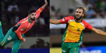 سی پی ایل: گیانا ایمیزون واریئرز نے شاداب خان کی جگہ عمران طاہر کی خدمات حاصل کرلی