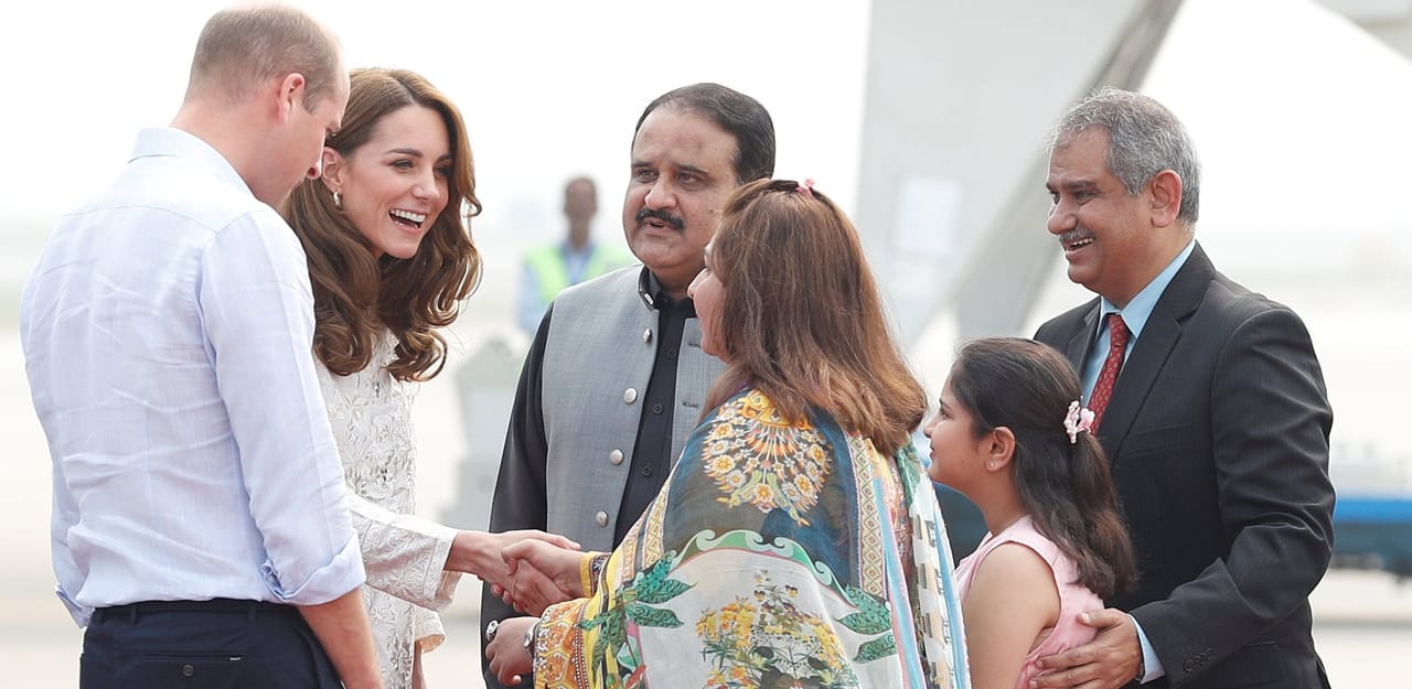 برطانوی شاہ جوڑے کی لاہور آمد