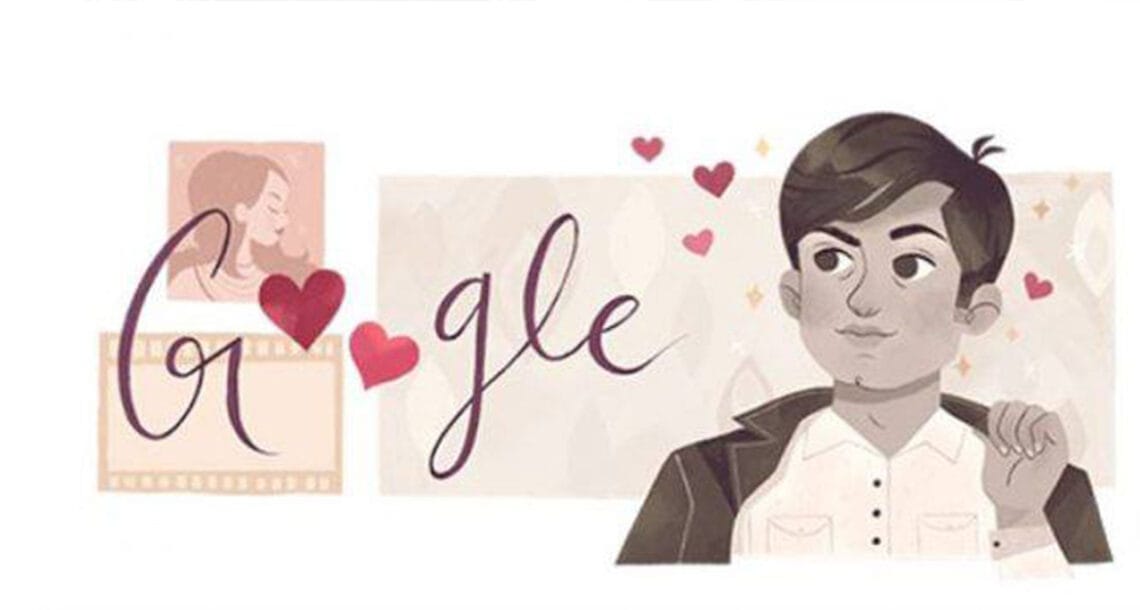 گوگل ڈوڈل آج  پاکستانی چاکلیٹی ہیرو وحید مراد کے نام