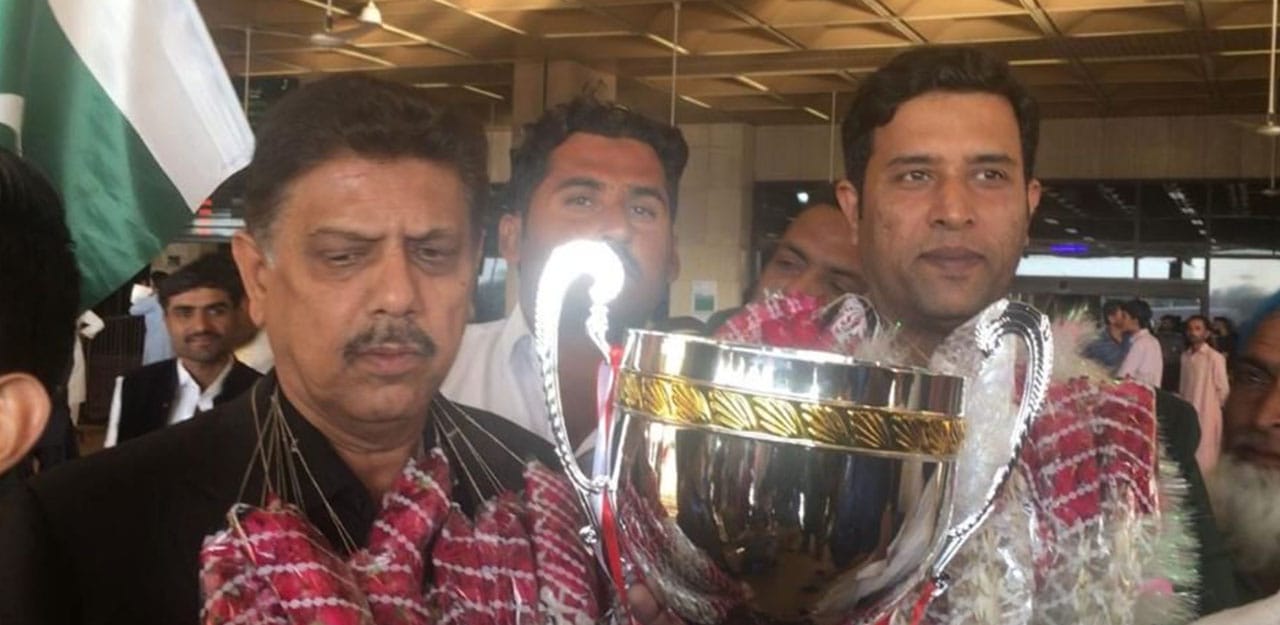 آئی بی ایس ایف ورلڈ اسنوکر چیمپئن محمد آصف کا وطن واپسی پر شاندار استقبال