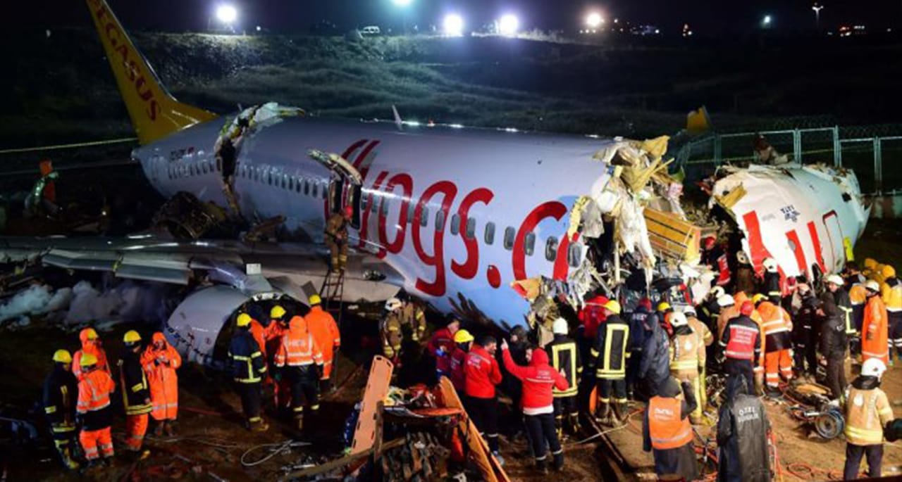 ترکی میں مسافرطیارہ پھسل کرتباہ۔