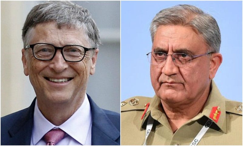 آرمی چیف جنرل قمر جاوید باجوہ اور بل گیٹس کے درمیان ٹیلی فونک رابطہ۔