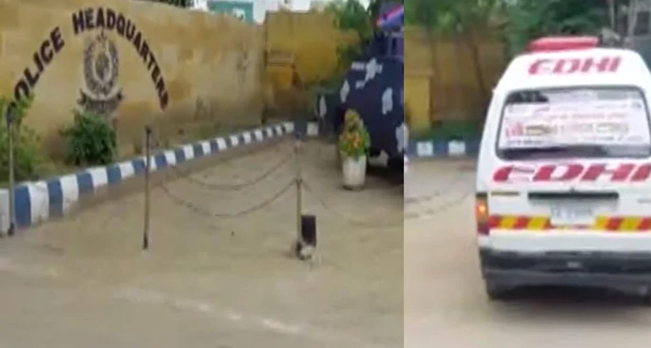 کراچی پولیس ہیڈ کوارٹر میں دھماکا، 2 اہلکار شہید