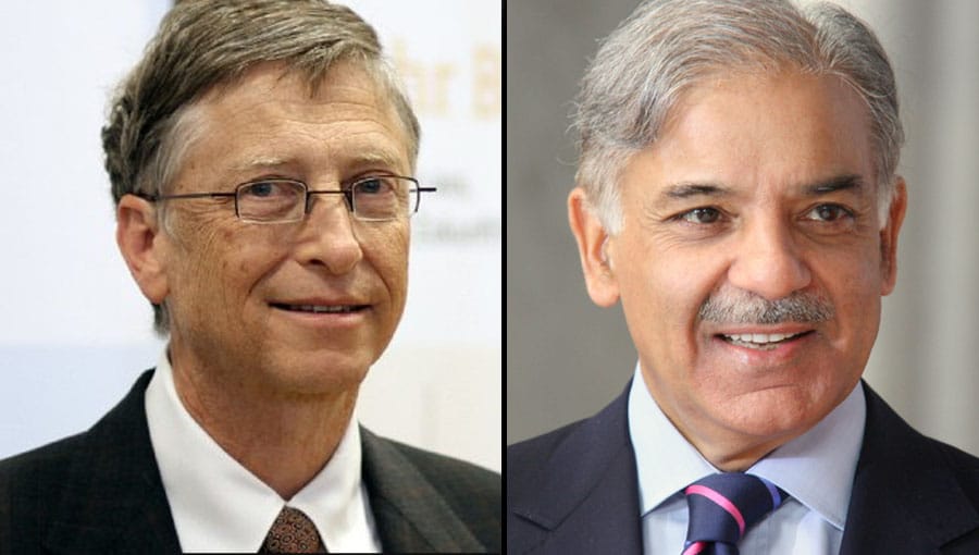 وزیراعظم شہباز شریف اور بل گیٹس کے درمیان ٹیلیفونک رابطہ