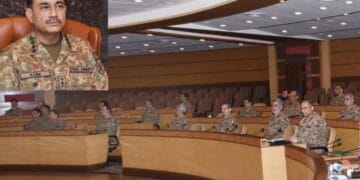 کور کمانڈرز کانفرنس: فوجی تنصیبات کے حملہ آوروں کیخلاف آرمی ایکٹ کے تحت کارروائی کا اعلان