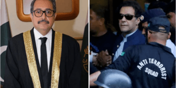 پی ٹی آئی چئیرمین سزا معطلی کی درخواست: ٹرائل کورٹ نے جو کیا وہ غلط کیا، جسٹس عامر فاروق