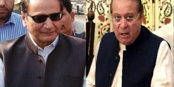 نواز شریف ملاقات کے لئے چوہدری شجاعت کی رہائشگاہ پہنچ گئے