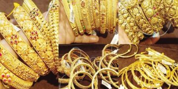 سونے کی فی تولہ قیمت میں 11 سو روپے کا اضافہ
