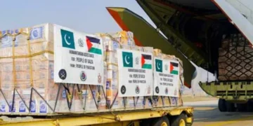 کراچی سے لبنان و غزہ کیلئے 17 ویں امدادی کھیپ روانہ