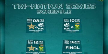 سہ ملکی ون ڈے سیریز کا شیڈول جاری