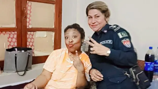 اونیجا ایڈریو کا امریکا پہنچنے پر سندھ پولیس کی خاتون افسر شبانہ کے لیے پیغام