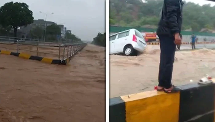 راولپنڈی میں بارش سے سیلابی صورتحال، وزیراعظم شہباز شریف کا ہنگامی اجلاس اور این ڈی ایم اے کا دورہ