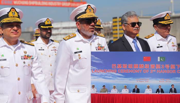 چین میں پاک بحریہ کی تیسری ہنگور کلاس آبدوز پی این ایس مانگرو کی لانچنگ تقریب منعقد
