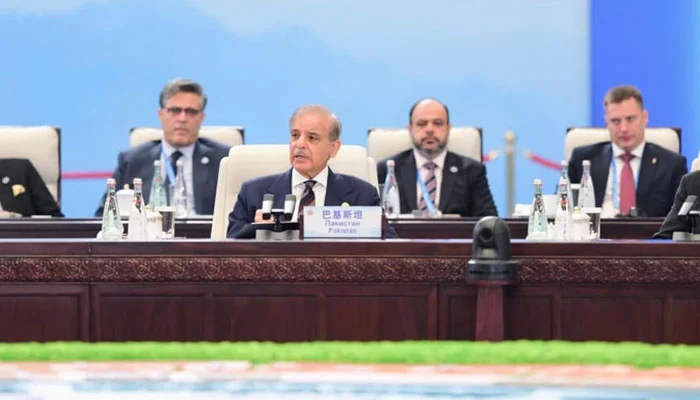 وزیر اعظم شہباز شریف کا ایس سی او اجلاس سے خطاب، قومی خودمختاری پر دو ٹوک مؤقف