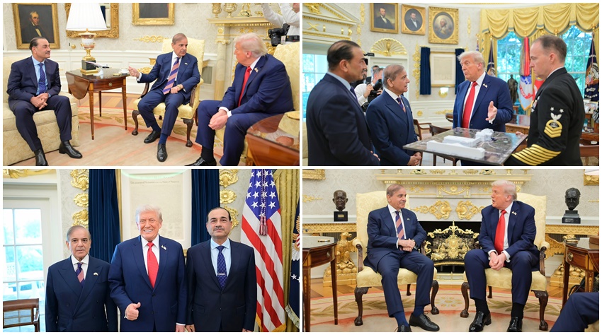  وزیراعظم شہباز شریف اور صدر ٹرمپ کی ملاقات، انسداد دہشت گردی اور علاقائی سلامتی پر تبادلہ خیال