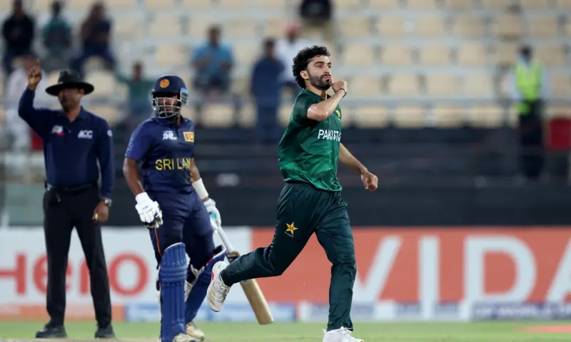 پاکستان نے سری لنکا کو 5 رنز سے شکست دے کر ایشیا کپ رائزنگ اسٹارز کے فائنل کے لیے کوالیفائی کرلیا