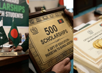 پاکستان کا بنگلادیشی طلبہ کیلئے 500 اسکالرشپس دینے کا اعلان، نالج کوریڈور پروگرام کا دوسرا مرحلہ شروع — پاک الرٹس: سنسنی نہیں، صرف خبر - PakAlerts.net — قابل اعتماد ڈیجیٹل نیوز پلیٹ فارم عالمی امور، تازہ ترین خبریں, سیاست, ٹیکنالوجی، کھیل، معیشت، تفریح، صحت، تعلیم، اور بہت کچھ ایک جگہ پر۔ پاکستان کا بنگلادیشی طلبہ کیلئے 500 اسکالرشپس دینے کا اعلان، نالج کوریڈور پروگرام کا دوسرا مرحلہ شروع